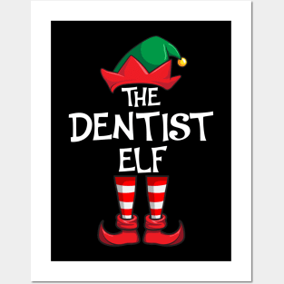 Dentist Elf Matching Family Christmas Posters and Art